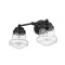 Z-Lite Vaughn 2 Light Vanity, Matte Black And Clear Seedy 736-2V-MB - alternate 3